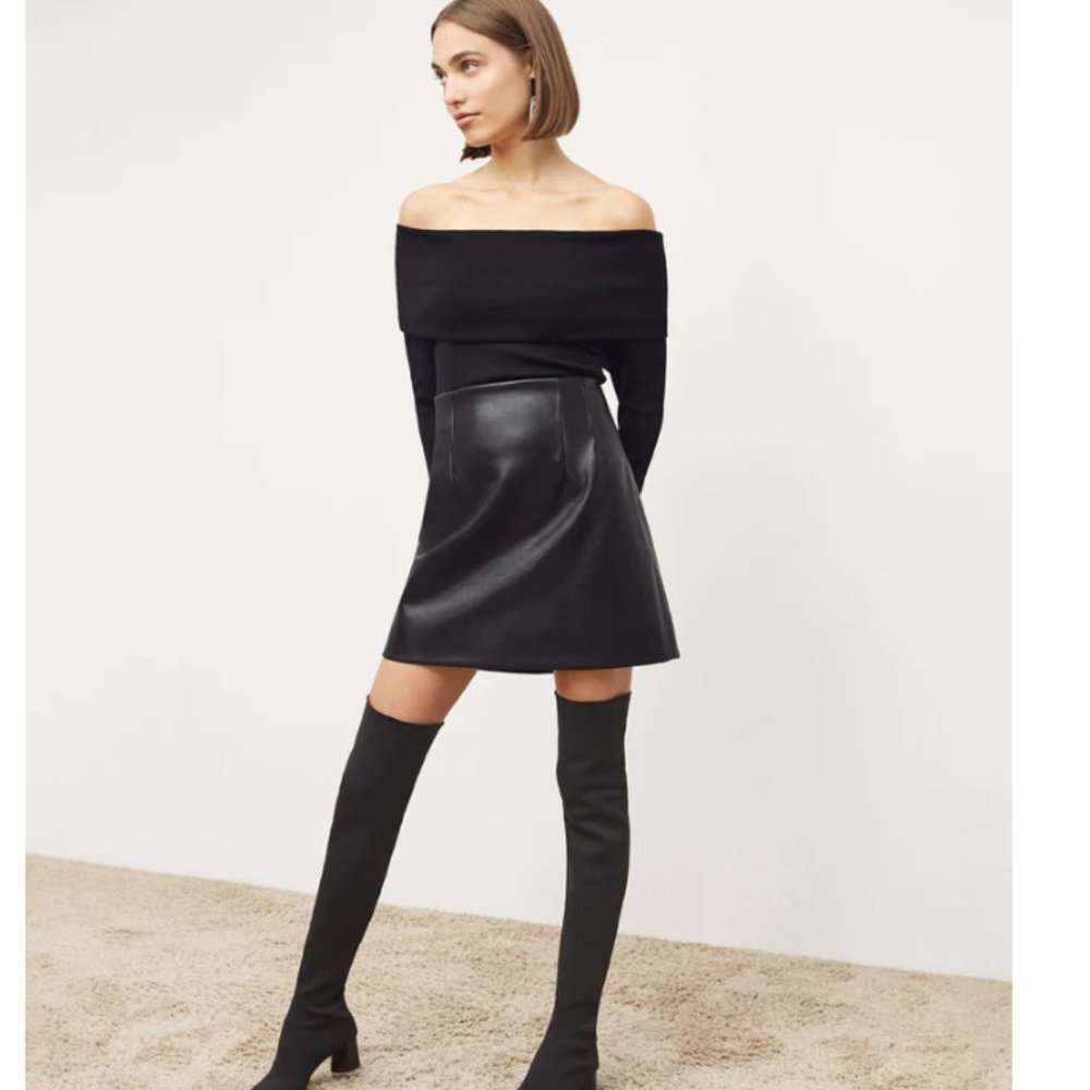 NWT MM Lafleur The Whitney Skirt - vegan leather